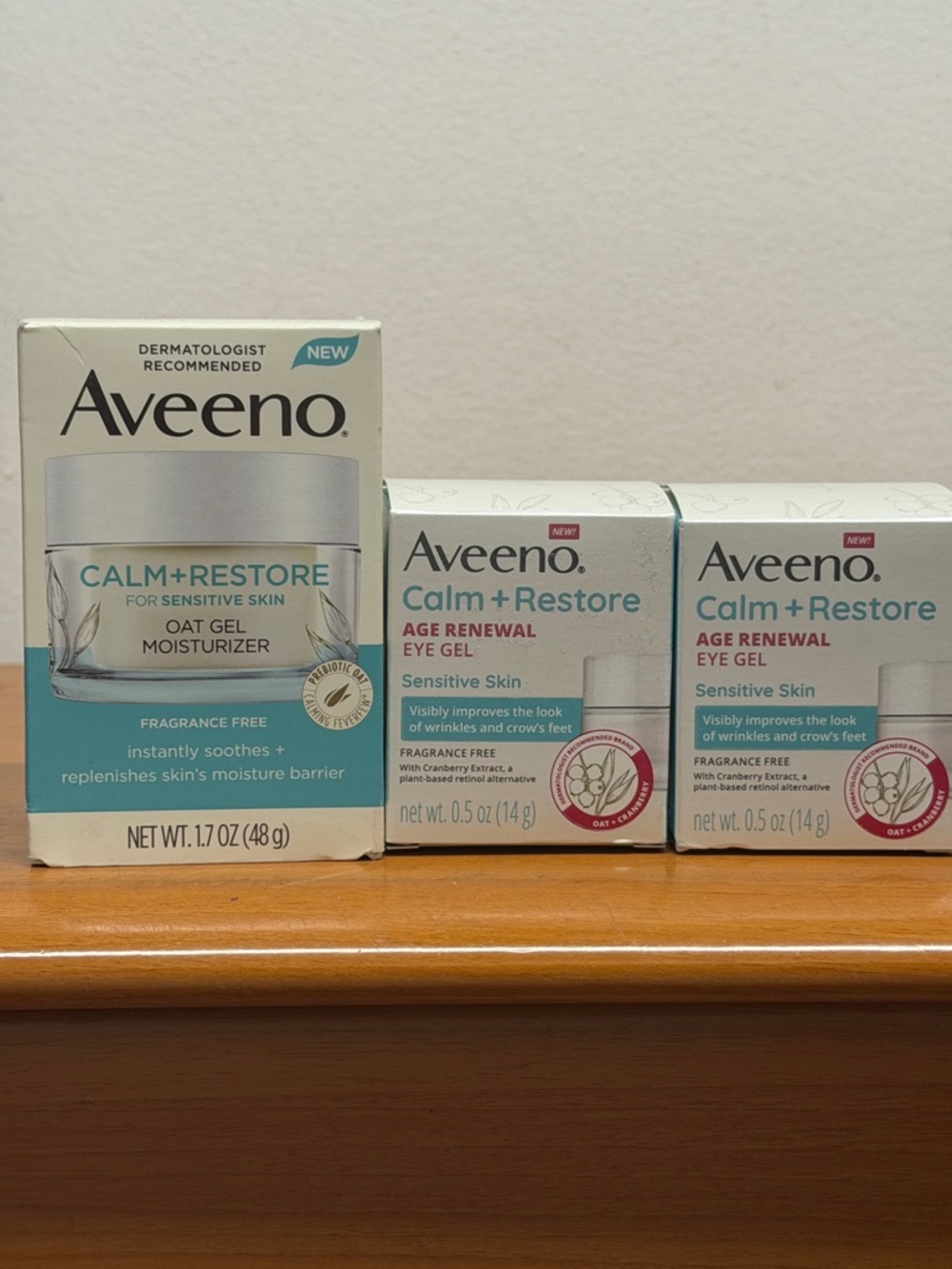 Aveeno Calm + Restore Age Renewal Facial Bundle